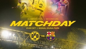 一触即发！多特发海报预热同巴萨的欧冠四分之一决赛次回合比赛